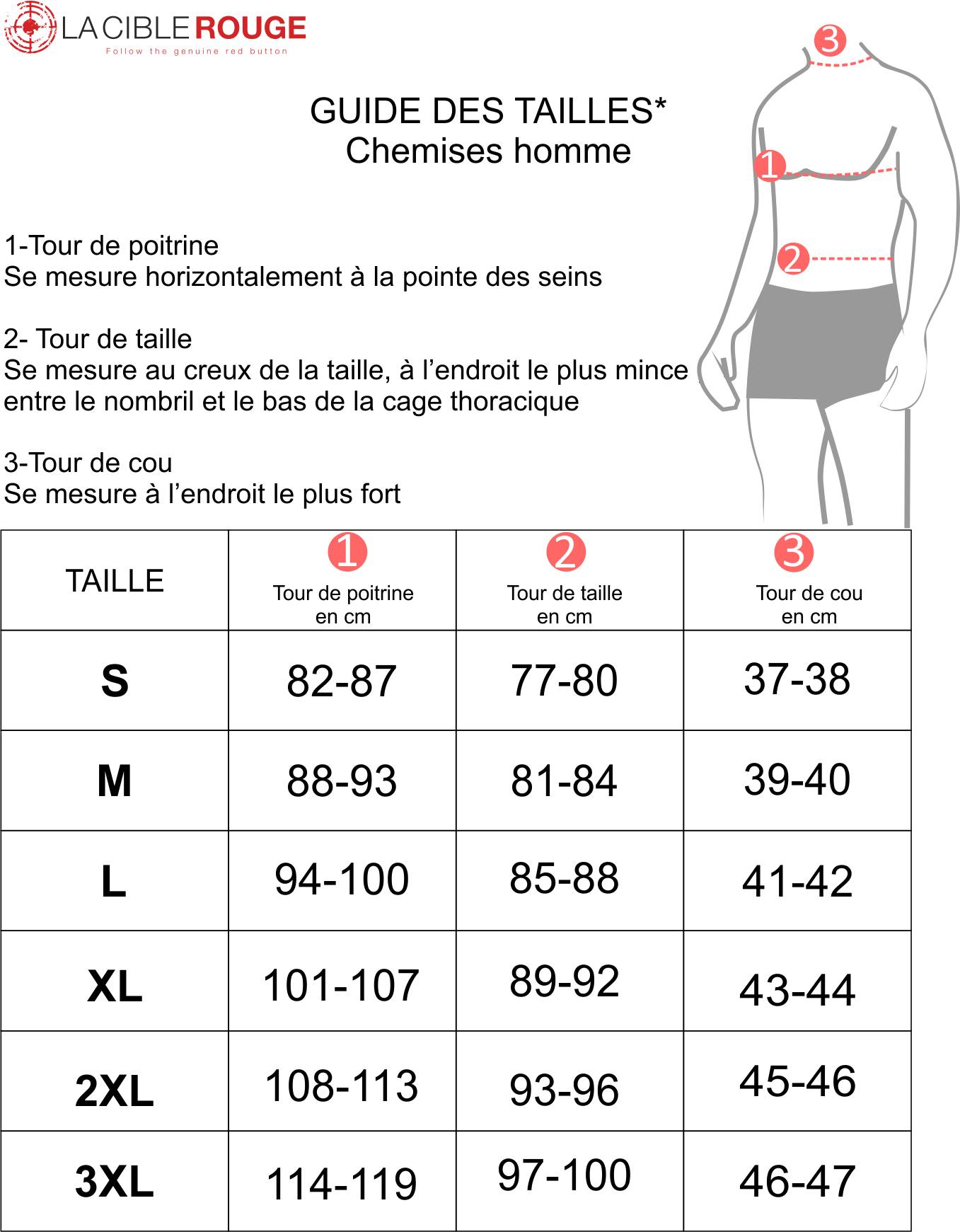 Chemise la sales cible rouge
